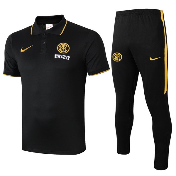 Polo Conjunto Completo Inter Milan 2019-2020 Negro Amarillo